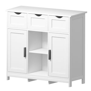 Mobili contenitori in legno assemblati con cassetti e ripiani, mobiletto decorativo per soggiorno, camera da letto, bagno - Product Image 3