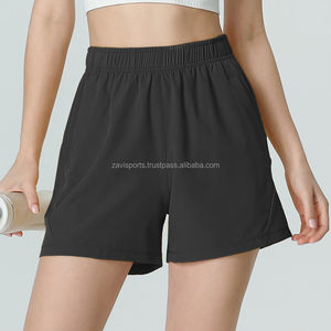 Shorts de Mujer de Cintura Alta y Corte Regular, Hechos por Zavi Sports, con Tela Ligera y Transpirable para Comodidad y Estilo Diarios - Product Image 4