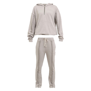 Nueva Colección 2026: Chándal de Forro Polar con Capucha para Mujer, Estilo Urbano, 100% Algodón Transpirable, Corte Holgado para Adulto - Product Image 2