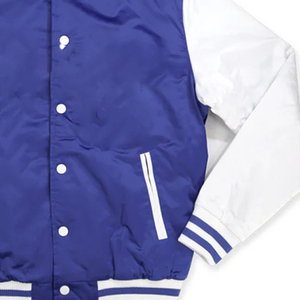 Blouson universitaire Georgia State University bleu roi et blanc, deux tons, léger, fermeture éclair sur le devant, style universitaire, printemps - Product Image 3