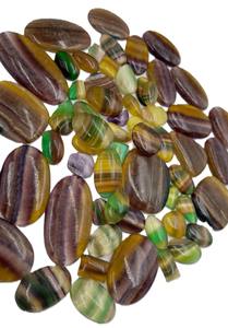 Piedras Sueltas de Fluorita Natural al por Mayor, Corte Oval y Cojín, Gema Verde Pulida con Juego de Colores para Fabricación de Joyas, Proveedor Mayorista - Product Image 2