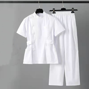 Blusa de Uniforme Médico de Algodón Blanco para Hombre con Bolsillo para Uso Hospitalario - Product Image 2
