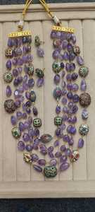 Conjunto de Collar con Cuentas de Imitación de Perlas y Circonitas, Chapado en Oro, Latón, Joyería Étnica para Mujer, para Bodas y Fiestas - Product Image 1