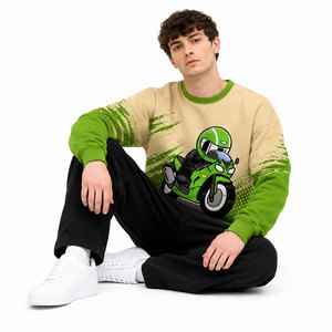 Men's Sweatshirt Streetwear Custom logo Vintage Oversized Drop Shoulder Heavyweight Crewneck Graphic Sweatshirt for Men - Product Image 6