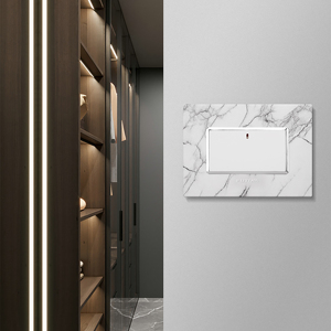 Futina tiêu chuẩn Ý 2 <span class=keywords><strong>gang</strong></span> ổ cắm đa chức năng Đôi Nút tường chuyển đổi vật liệu đồng 2 tiêu chuẩn chính cắm phích cắm ổ cắm - Product Image 5