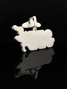 Colgante Personalizado Iced CZ Ice Horizon, Chapado en Plata, con Forma de Animal, Diseño Temático, Bonito Amuleto de Acero Inoxidable, Joyería Hip Hop, Regalo Unisex - Product Image 4