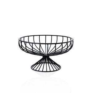 Panier de rangement pour boissons et ustensiles de cuisine, en acier inoxydable, revêtement noir de qualité, grand panier et bol en fil métallique pour fruits et légumes - Product Image 6