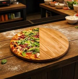Support à pizza en bois pour assiettes à pizza, restaurant, cuisine, table à manger, présentation alimentaire, accessoires de service - Product Image 1