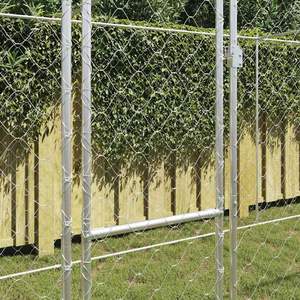 Jaula para Perros de Acero Galvanizado Plateado 314.96 X 78.74 X 78.74 Pulgadas para Mascotas, Resistente para Exteriores, para Razas Grandes - Product Image 5