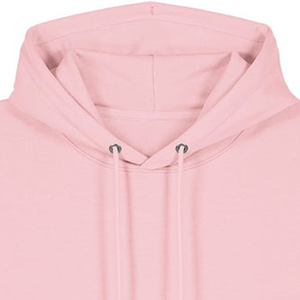 Unisex <b>Pink</b> Hooded Sweatshirt Boxy Fit Solid Color Casual Long Sleeve Fleece Polyester/Cotton Breathable Winter Wear - Product Image 6