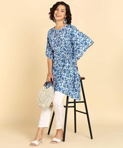 High Quality Designer Cotton Printed <b>Kaftan</b> <b>Summer</b> Daily Wear Regular Fit Washable Three Quarter Sleeve Best Price - Product Image 4