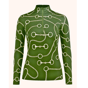 Camiseta de equitación personalizada para mujer con logo a medida, elegante y de gran ajuste para los días de montar. - Product Image 3