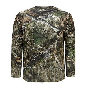 เสื้อเชิ้ตแขนยาวลายพรางสำหรับผู้ชาย สีน้ำเงินดำ ระบายเหงื่อได้ดี เหมาะสำหรับกิจกรรมกลางแจ้ง ล่าสัตว์ ใส่เป็นเสื้อชั้นในช่วงฤดูร้อน - Product Image 4