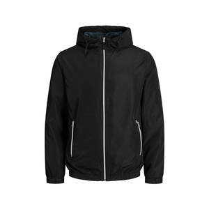 Veste coupe-vent bleu marine pour homme avec fermeture éclair et poches latérales Coupe régulière Col montant Vêtements de sport d'extérieur - Product Image 5