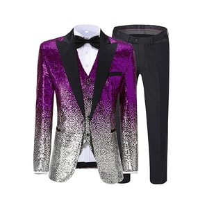 Costume de mariage 3 pièces pour homme avec logo personnalisé, blazer, pantalon et veste, grande taille, dernière conception, respirant et infroissable - Product Image 1