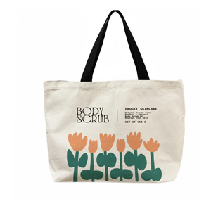 Sac fourre-tout personnalisé en coton 100% avec soufflet et longues poignées, réutilisable, pour le shopping et les promotions en gros - Product Image 3