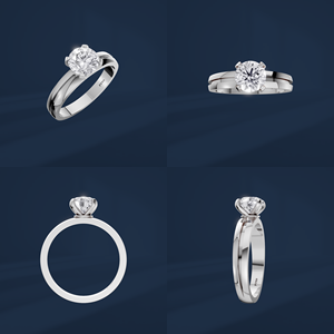 Bague de fiançailles classique en diamant rond brillant de 1 carat en platine PT950 pour femme - Product Image 6
