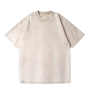 Camisetas Extra Grandes Personalizadas a la Moda para Hombre, Clásicas, 100% Algodón, Transpirables, de Manga Corta, Cuello Redondo, Tejido Grueso - Product Image 2