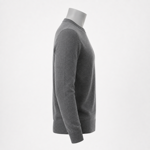 Pull en cachemire pour homme, col rond, respirant, doux au toucher, texture raffinée, silhouette intemporelle, style décontracté chic pour tous les jours - Product Image 3