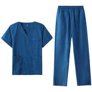 OEM Eco-Friendly Unisex <b>Scrub</b> Sets Canvas Nurse Hospital Uniforms Medical Work <b>Scrub</b> Set Short Sleeve Women <b>Scrub</b> Set Top - Product Image 1