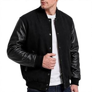 Blouson Bomber Universitaire d'Hiver Personnalisé de Haute Qualité, Imprimé en Sérigraphie OEM, Manches en Laine, Col Montant, Logo Imperméable sur le Devant, Unisexe - Product Image 6