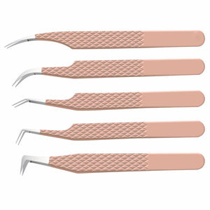 Juego de Pinzas de Precisión para Pestañas de Acero Inoxidable, 5 Puntas Dentadas, 10 mm de Longitud, Agarre Perfecto para Extensiones de Pestañas, Herramientas para Injerto de Volumen - Product Image 3