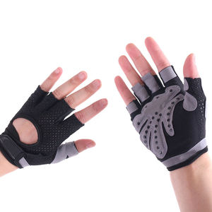 Guantes de Ciclismo de Medio Dedo con Estampado de Dragón Rojo y Blanco, de Poliéster, Unisex, Cierre de Velcro, Transpirables, para Verano - Product Image 4