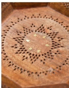 Tazón de Madera de Mango Hecho a Mano, Ecológico, con Diseño Tallado Tradicional Chino, Apto para Lavavajillas, para Servir Alimentos y Regalos - Product Image 3