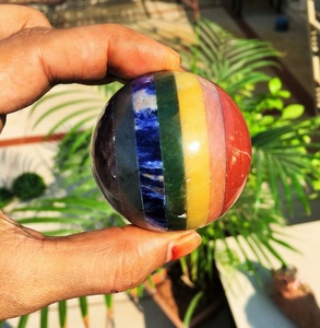 Meilleure vente dernière nouveauté Offre Spéciale boule de sphère en cristal de sept chakras pour la méditation de guérison à vendre taux de gros - Product Image 2