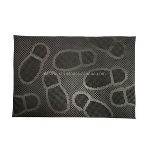 Alfombra de Entrada Premium Hecha a Mano en India, Moderna, con Diseño Abstracto Tejido de Pelo Cortado, Antideslizante, con Base de Goma, para Uso Doméstico - Product Image 1