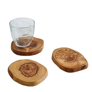 Very Nice Quality Wooden Coasters With logo pattern office barware Accessories Juice Beer wine Coaster Coffee Tea Board placer