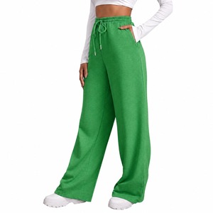 Servicio Profesional OEM ODM, Pantalones Deportivos de Pierna Recta, Color Sólido, para Mujer, Estilo Retro, Holgados, Casuales - Product Image 4