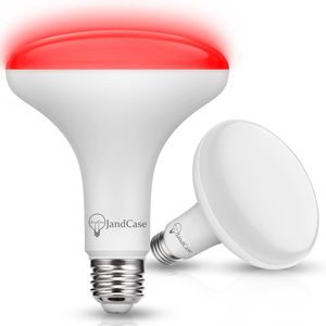 Bombillas LED BR30 de 11W (Equivalente a 100W), Rojas, Empotrables, 900lm, No Regulables, Base E26 para Iluminación Empotrada, Paquete de 2 - Product Image 1