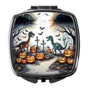 Espejo de maquillaje de viaje compacto de dinosaurios de Halloween espeluznante espejo decorativo de bolsillo de mano plegable para mujeres y niñas - Product Image 1
