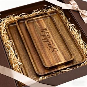 Bandeja de Servir Extra Grande de Madera Rústica, Bandeja para Desayuno, Té, Café, Otomana - Product Image 1