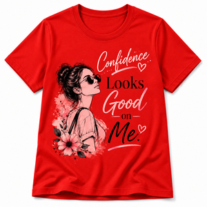 T-shirt à manches courtes col rond rose pour femme, respirant, de haute qualité, imprimé lettres, coupe décontractée, 100% coton jersey 180g - Product Image 1