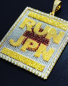 Colgante de Letra Hip Hop Personalizado de Lujo para Hombre, Plata 925, Totalmente Engastado con Diamantes Moissanita VVS1 Baguette 3D - Product Image 2