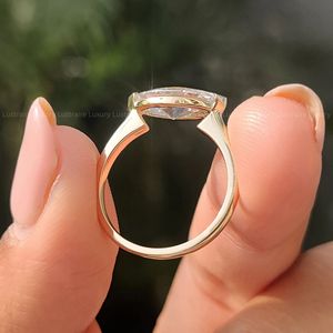 Graceful East To West Marquise Cut Diamond Engagement <b>Ring</b> <b>Solitaire</b> Style 0.50 To 3.00 CT 925 <b>Silver</b> Fine Jewelry Gift - Product Image 3