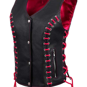 Women's Genuine Leather <b>Biker</b> <b>Waistcoat</b> Stylish Slim Fit Motorcycle Sleeveless Outerwear Waterproof Windproof Casual Wear 2026 - Product Image 5