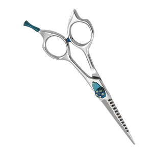 Tijeras de Peluquería de Acero Inoxidable con Hoja Curva, Reposamanos Ajustable para Diestros, para Recortar Cejas - Product Image 4