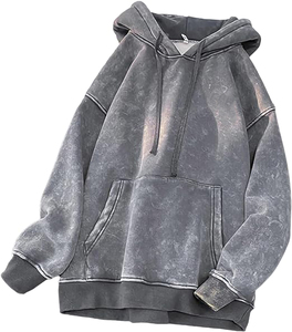 Sweat-shirt personnalisé en coton 360 g/m² en molleton délavé, style streetwear, coupe oversize, pour hommes - Product Image 1