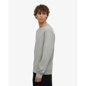 เสื้อสเวตเชิ้ตคอกลมสีเทาอ่อนสำหรับผู้ชาย ทรงปกติ ผ้าฝ้าย 100% เฟรนช์เทอร์รี่ แขนยาว สวมใส่สบายๆ สำหรับฤดูใบไม้ร่วง - Product Image 2