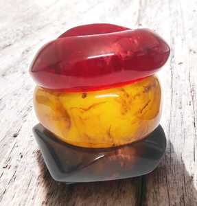 MN Exports Vintage Resin Islam Round Bangle Stack <b>Red</b> Amber Black Unisex Fashion Gift <b>Bracelets</b> - Product Image 4