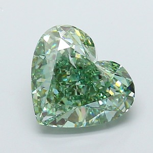 Diamante CVD de Laboratorio de 5.03 Quilates, Corte Corazón, Verde Intenso, Claridad VVS1, Pulido Excelente, Gema Suelta - Product Image 1