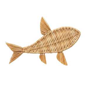 Décoration murale en rotin tressé à la main en forme de poissons marins pour chambre d'enfant, mobilier pour enfants, art mural, vente en gros - Product Image 2