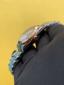 BOJ Plain R.O.L.E.X.52 36mm Two Tone Stainless Steel Mechanical Automatic Analog Wrist <b>Watch</b> For Women At Low Price Hot Sale - Product Image 2