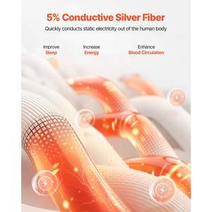 Cotone 95% Queen Size + fibra d'argento 5% per fogli di messa a terra fogli di messa a terra categoria di prodotto e lenzuola piatte - Product Image 3