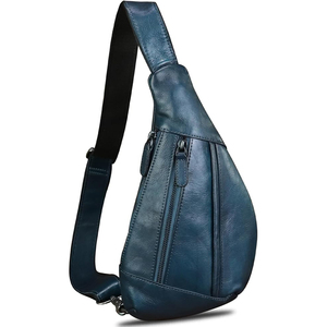Bolso Bandolera de Cuero Impermeable, Convertible, con Correa de Cadena Desmontable, Bolso de Mano, para Senderismo al Aire Libre, Versátil, de Moda, para el Día y la Noche - Product Image 2