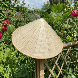 Vietnamese Conical <b>Hat</b> Traditional <b>Straw</b> <b>Hat</b> for Sun Protection Handcrafted Bamboo Leaf <b>Hat</b> for Decoration Wholesale OEM - Product Image 2