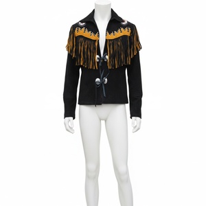 Chaqueta de Cuero Genuino para Mujer, Estilo Occidental, Diseño Moderno con Decoración de Rayas, para Motocicleta, 2026 - Product Image 1